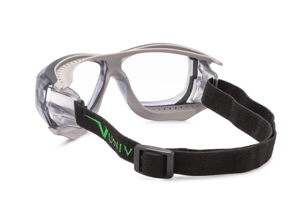 5x9e univet oculos de seguranca para graduacao epi com lentes de grau ca 37807 costas