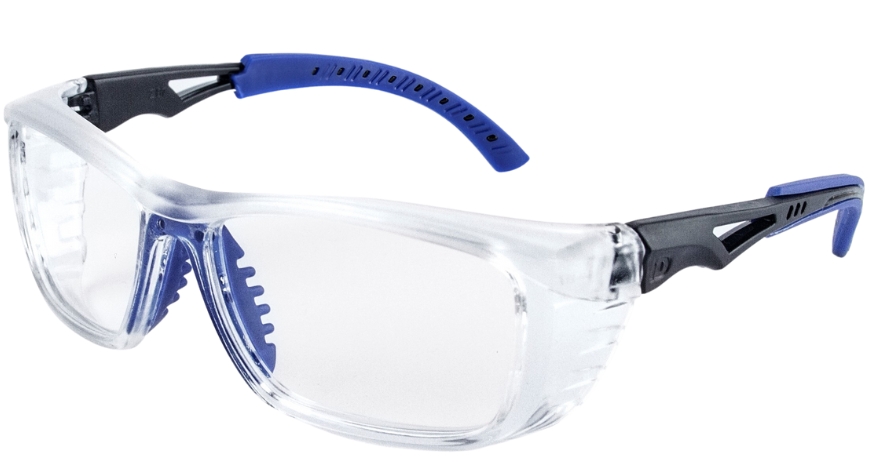 id 102 id safety oculos de seguranca para graduacao epi com lentes de grau ca 43783 cristal com azul 2