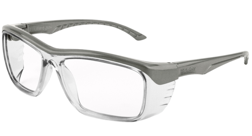 id 103 antimicrobiano id safety oculos de seguranca para graduacao epi com lentes de grau ca 41615 cristal com cinza 2