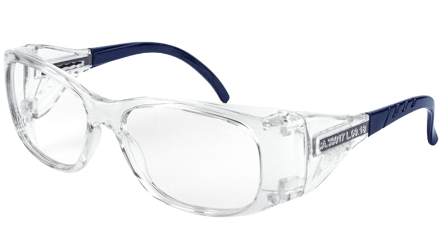 id 1147 id safety oculos de seguranca para graduacao epi com lentes de grau ca 39017 cristal com azul 1