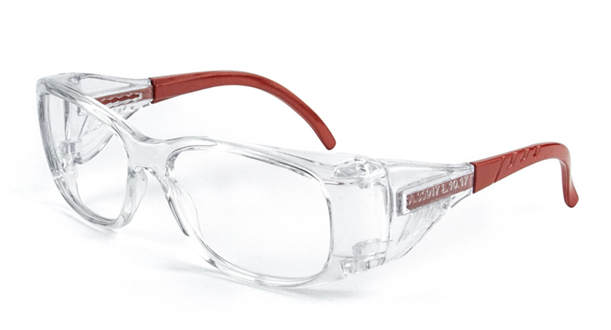 id 1147 id safety oculos de seguranca para graduacao epi com lentes de grau ca 39017 cristal com vermelho